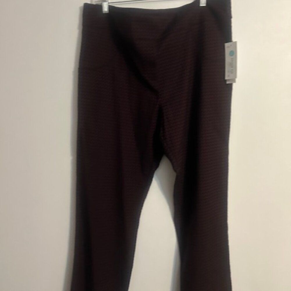 Erica Taylor Gabrielle Printed Jacquard pull-on straight ankle pants, size XXL